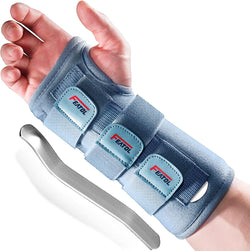 Wrist Brace for Sprained Wrist Kids, Wrist Support Brace Sleeping with Metal Splints Left Hand, X/Small for Kid, Women and Men,Right Hand -Black