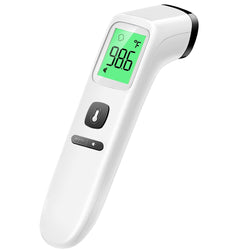 Non-Contact Thermometer for Adults and Kids, Digital Forehead Thermometer with Fever Alarm, Silent Mode and 35-Set Memory, Forehead/Object 2 in 1 Mode, FSA/HSA Eligible Thermometer (White & Black)