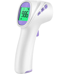 No-Touch Digital Forehead Thermometer, Infrared Thermometer for Adults, Kids & Babies, 1 Second Measurement, Fever Alert and 35 Sets Memory, Purple
