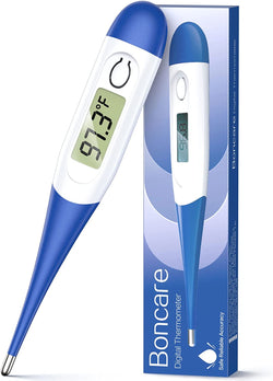 Thermometer for Adults, Digital Oral Thermometer for Fever, Basal Thermometer with 10 Seconds Fast Reading Dark Blue