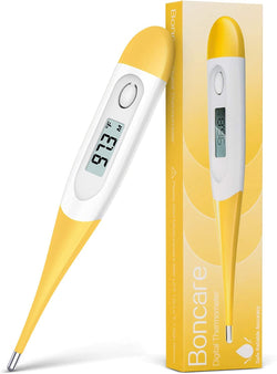 Thermometer for Adults, Digital Oral Thermometer for Fever with 10 Seconds Fast Reading (Yellow)
