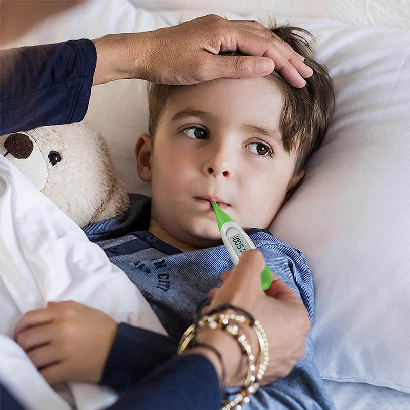 Thermometer for Adults, Digital Oral Thermometer for Fever with 10 Seconds Fast Reading (Green)
