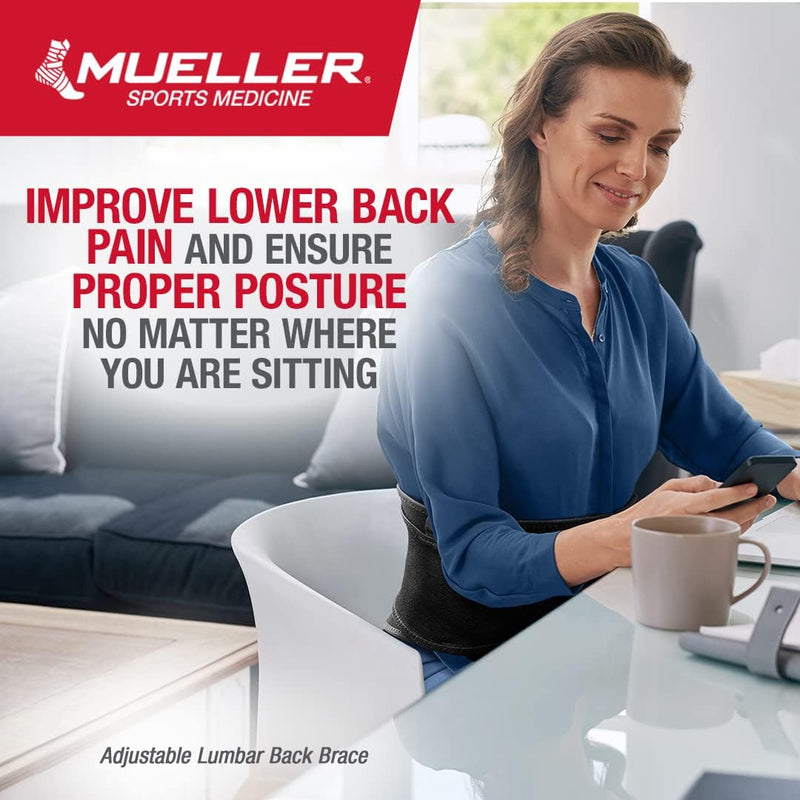 Sports Medicine Adjustable Back Brace, Back Support, For Men and Women, Lumbar Supports,Black,