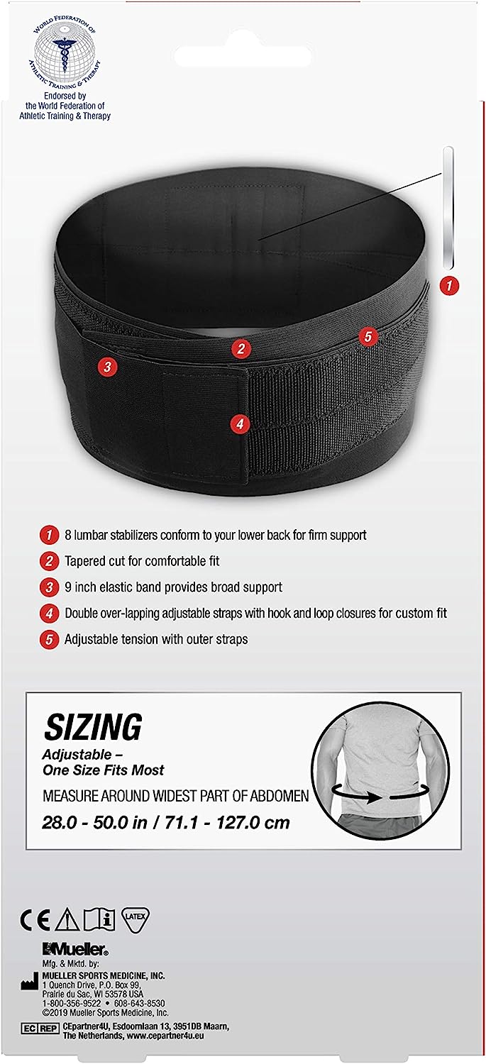 Sports Medicine Adjustable Back Brace, Back Support, For Men and Women, Lumbar Supports,Black,
