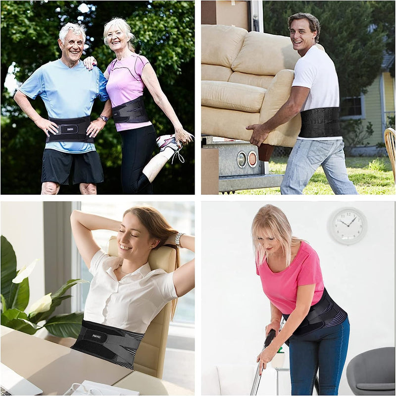 Back Braces for Lower Back Pain Relief with 6 Stays, Breathable Back Support Belt for Men/Women for work , Anti-skid lumbar support belt