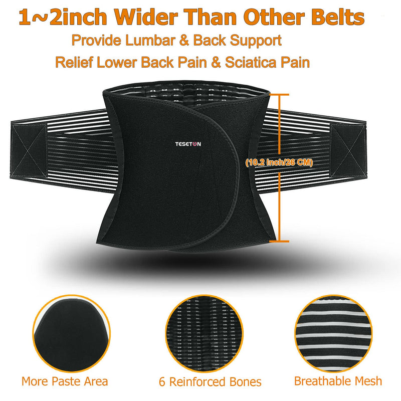 Back Support Belt for Men and Women, Relief Lower Back Pain Herniated Disc, Sciatica, Scoliosis, Back Brace Wrap Belt, Breathable Mesh, Lumbar Support Belt with 6 reinforced Bones