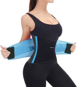 Back Support Brace Belt for Men & Women, Breathable Lumbar Support Belt, scoliosis back brace, Waist Relax Lower Back Pain & Sciatica Pain Relief with 6 reinforced Bones Blue