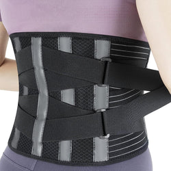Back Brace for Lower Back Pain Relief with 5 Stays, Ultra-Breathable Back Support Belt for Women Men, Adjustable Lumbar Support Belt for Herniated Disc, Sciatica, Scoliosis