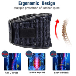 Decompression Back Belt for Lower Back Pain Relief- Spine Reset Device Lumbar Support for Lifting, One Size Fits 29-49 Waist Blue