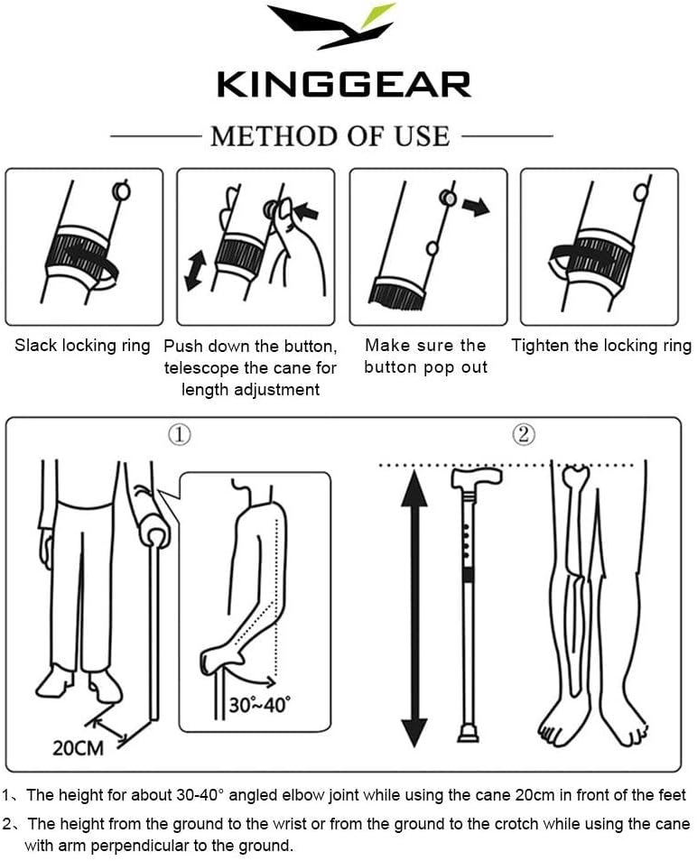 Walking Cane for Women & Men, Lightweight & Sturdy Offset Walking Stick, Walking cane with Autonomous Standing, Large Quad Base Cane for Seniors,Blue