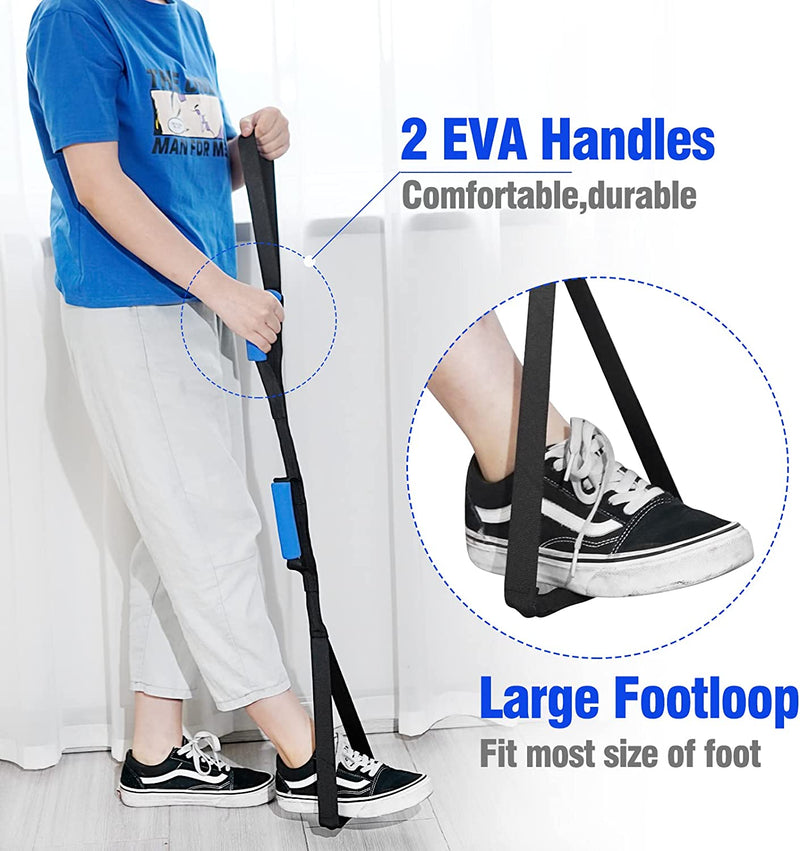 Leg Lifter Strap, 40 inches with Durable SS304 Foot Loop-Mobility Aid for Disables and Elderly,Durable Tool for Hip&Knee Surgery Recovery
