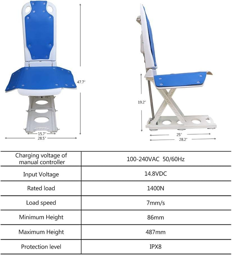 Electric Chair Lift | Get Up from Floor | Floor Lift | Can be Raised to 20” Help You Stand Up Again | Weight Limit 300 LBS | Item Weight 30 LBS