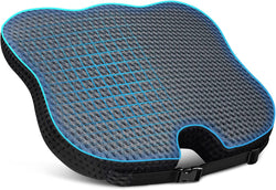 Wedge Seat Cushion for Car Seat Driver/Passenger- Wedge Car Seat Cushions for Driving Improve Vision/Posture - Memory Foam Car Seat Cushion for Hip Pain (Mesh Cover,Gray)