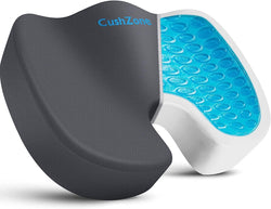 Gel Seat Cushion Office Chair Cushion for Lifting Sitting - Back, Sciatica, Coccyx Tailbone Pain Relief Cushion - Ergonomic Lifting Cushion for Office Chairs, Car Seat, Gaming Chair - Grey