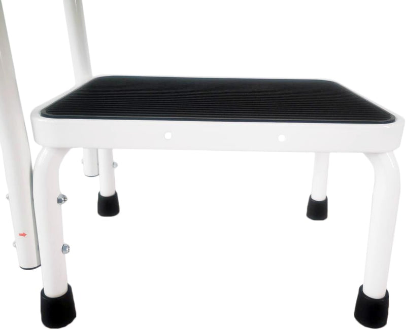 Step Stool with Handle for Ederly,Sturdy and Lightweight Stool with Anti-Skid Platform,Easy Assmbly,Safely Supports up to 350 Pounds with 9.5 Inch