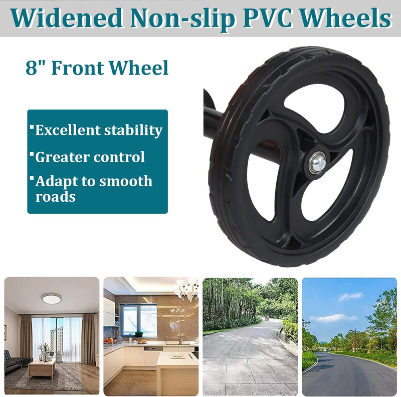 Economy Knee Scooter, Steerable Knee Walker, Foldable Knee Scooters for Foot Injuries Adult Best Crutches Alternative Black