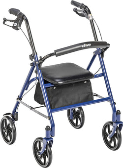 Health & Household Wheel Rollator Walker With Seat & Removable Back Support, Rolling Walkers Sales & Deals Blue
