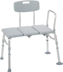 Shower Chair Seat 12011KD-1 Tub Transfer Bench For Bathtub with Adjustable Backrest Designed to accommodate any bathroom with 400 lb Capacity