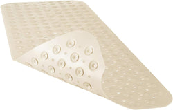 Bath Tub Shower Mat 40 x 16 Inch Non-Slip and Extra Large, Bathtub Mat with Suction Cups, Machine Washable Bathroom Mats with Drain Holes, Beige