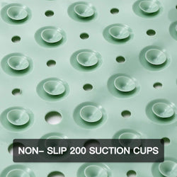 Bath Tub Shower Mat 40 x 16 Inch Non-Slip and Extra Large, Bathtub Mat with Suction Cups, Machine Washable Bathroom Mats with Drain Holes, Light Green