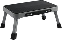 1-Step 330lbs Capacity Folding Metal Step Stool, Portable Step Ladder, Non-Slip, Sturdy