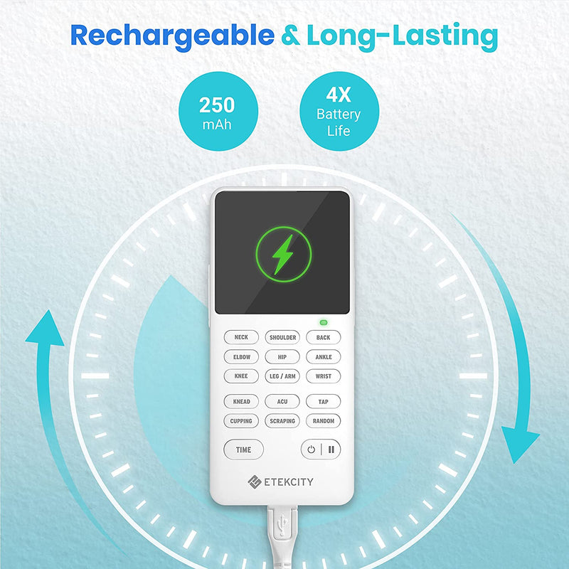 TENS Unit Muscle Stimulator Machine with Replacement Pads for Pain Relief Multi-Modes, FSA HSA Approved Products, FDA Cleared 4 Channels Rechargeable Electric Pulse Massager