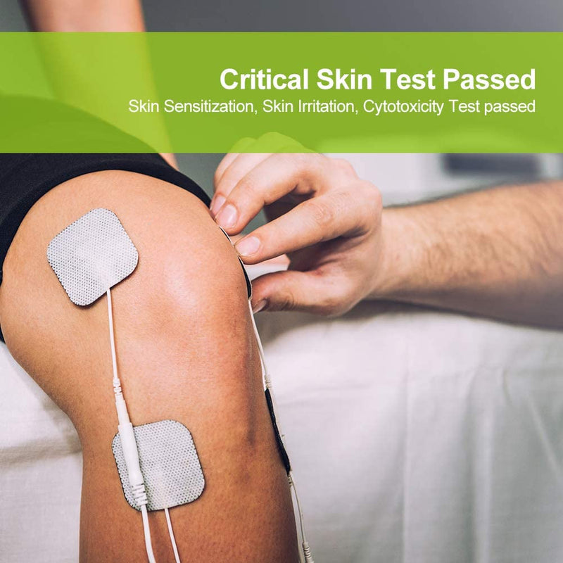 TENS Unit Pads Electrode Patches with Upgraded Self-Stick Performance and Non-Irritating Design for Electrotherapy
