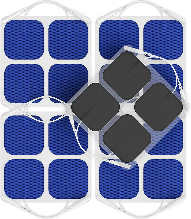 TENS Unit Pads 2"X2" 20 Pcs, 3rd Gen Latex-Free Replacement Pads Electrode Patches with Upgraded Self-Stick Performance and Non-Irritating Design for Electrotherapy (Blue)