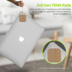 TENS Unit Pads Electrode Patches with Upgraded Self-Stick Performance and Non-Irritating Design for Electrotherapy (Brown)