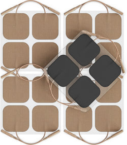 TENS Unit Pads Electrode Patches with Upgraded Self-Stick Performance and Non-Irritating Design for Electrotherapy (Brown)