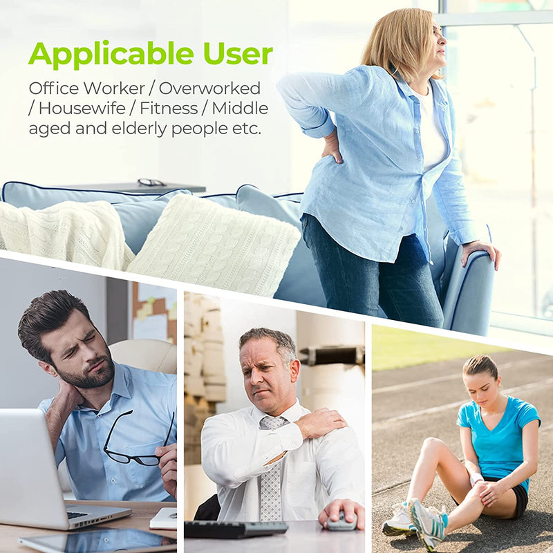 Dual Channel TENS Unit Muscle Stimulator with 20 Modes, Rechargeable TENS Machine for Back/Neck/Lower Back/Leg/Muscle Pain Relief, with 4pcs 2" and 4pcs 2"x4" Electrode Pads (Blue)