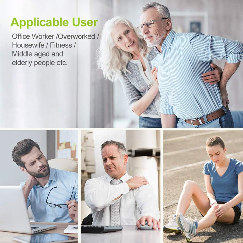 echargeable TENS Unit Muscle Stimulator, 24 Modes 4th Gen TENS Machine with 8pcs 2"x2" Premium Electrode Pads for Pain Relief