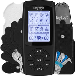 TENS EMS Unit 28 Mode 40 Intensity Muscle Stimulator for Pain Relief Therapy, Dual Channel Rechargeable TENS Machine