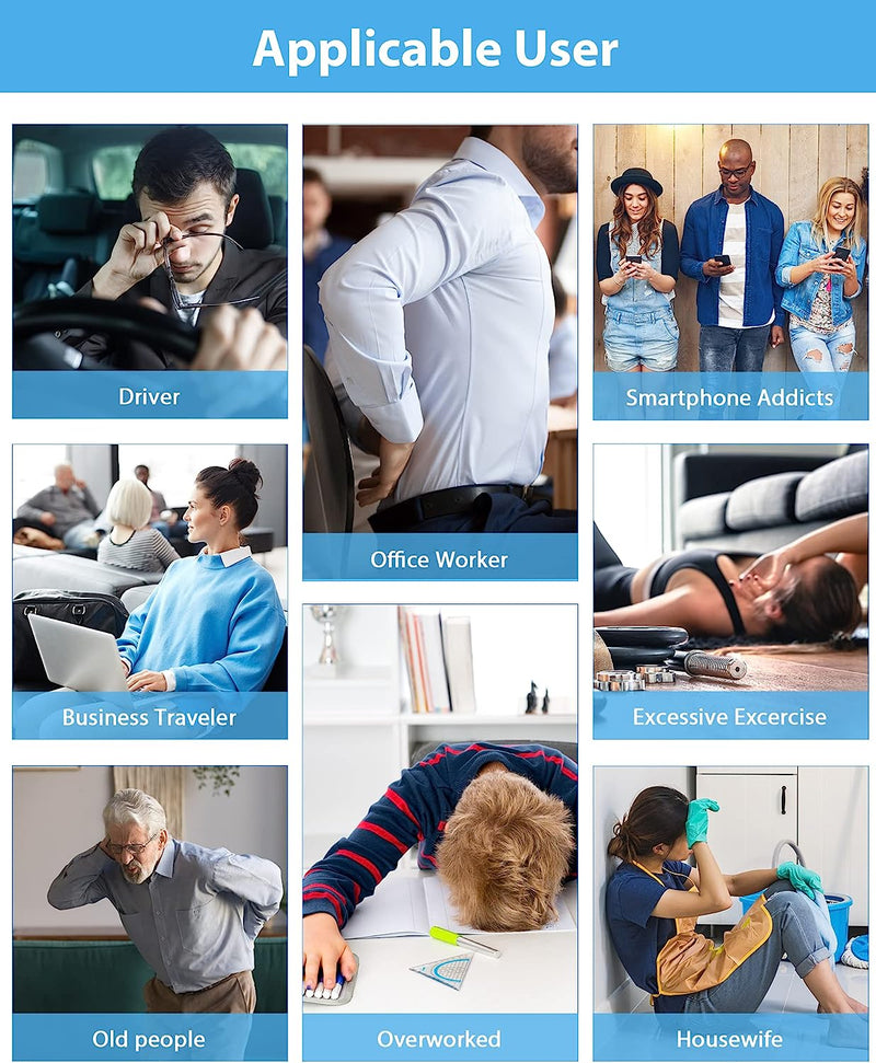 24 Modes TENS Unit Muscle Stimulator with Continuous Stimulation, Rechargeable Electronic Pulse Massager with 8 Pads for Back and Shoulder Pain Relief and Muscle Strength