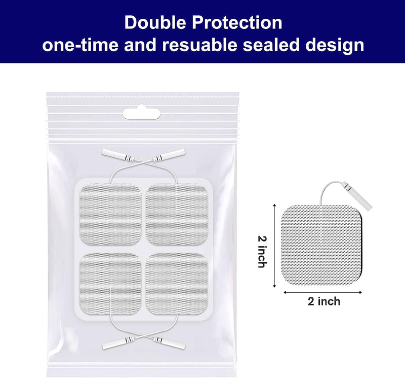 TENS Unit Replacement Pads, NURSAL Reusable TENS Electrode Pads 2x2 20pcs with Upgraded Self-Stick Performance for Electrotherapy, Compatible with AUVON TENS, TENS 7000