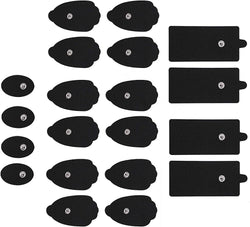 TENS Unit Electrode Pads Reusable Self-Adhesive Replacement Massage Pads Latex Free, Standard Connection Snap on 3.5mm Cable for Tens EMS Massager