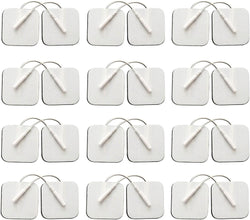 24PCS TENS Unit Replacement Pads 2X2, Latex Free Electrodes Compatible with TENS Machine Use 2mm Pin Connector Lead Wires Such as AUVON TENS, TENS 7000, Etekcity, Nicwell Care Tens