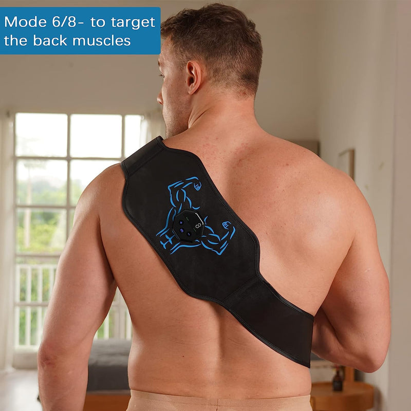 Electronic Muscle Stimulator - Ab Machine, ABS Stimulator Abdominal Toning Belt for Men and Women, Muscle Toner Ab Training Device Sports Fitness AB Workout Equipment for Home Office