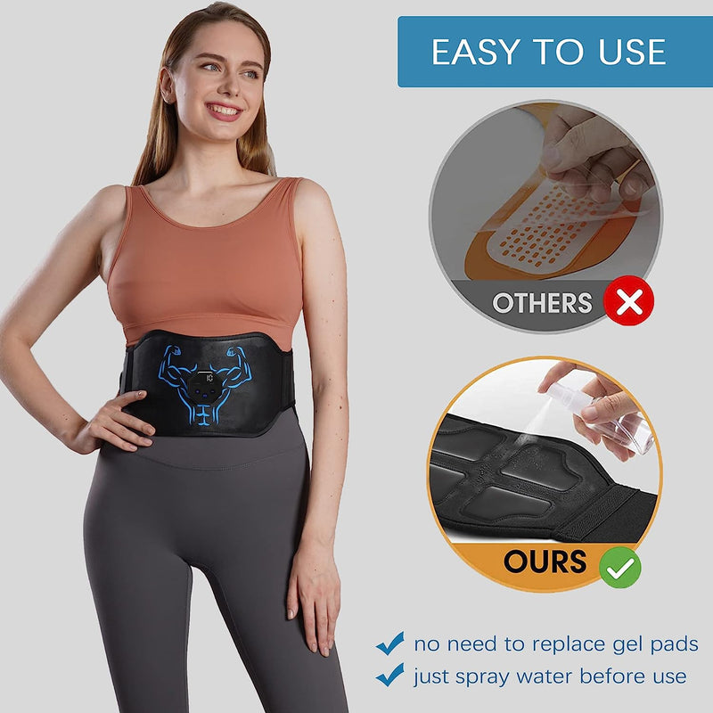 Electronic Muscle Stimulator - Ab Machine, ABS Stimulator Abdominal Toning Belt for Men and Women, Muscle Toner Ab Training Device Sports Fitness AB Workout Equipment for Home Office
