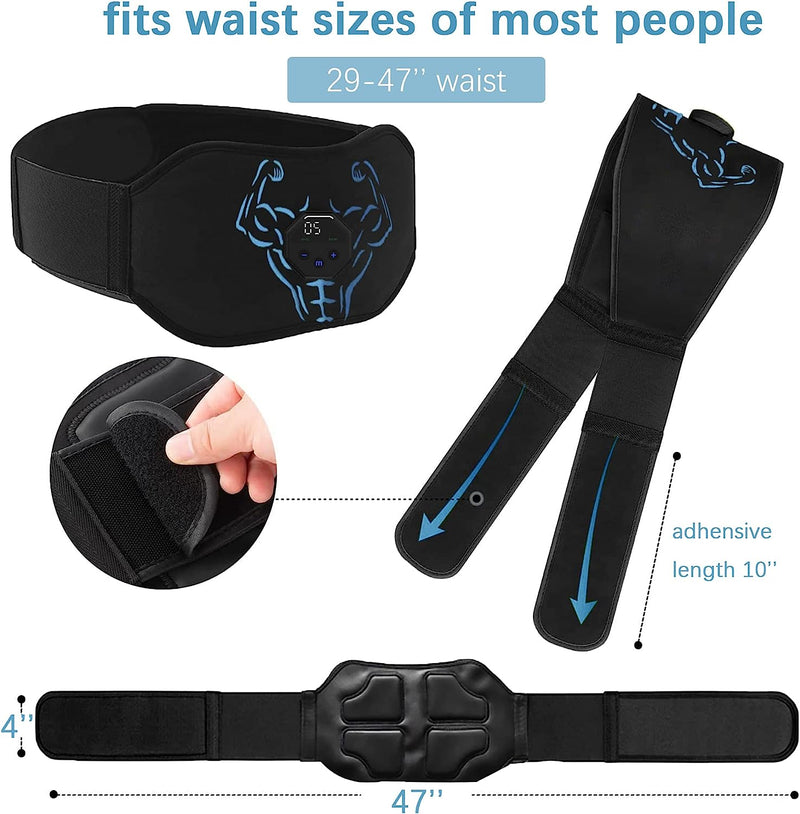 Electronic Muscle Stimulator - Ab Machine, ABS Stimulator Abdominal Toning Belt for Men and Women, Muscle Toner Ab Training Device Sports Fitness AB Workout Equipment for Home Office