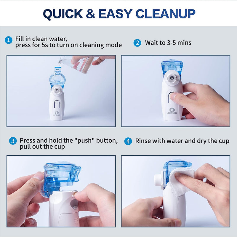 Portable Nebulizer - Nebulizer Machine for Adults and Kids Travel and Household Use, Handheld Mesh Nebulizer