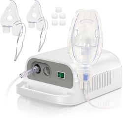 Nebulizer Machine for Adults & Kids - Portable Nebulizer Machine for Breathing with Mouthpiece & Mask, Desktop Asthma Compressor Nebulizer for Home Use