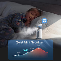 Portable Nebulizer Machine for Kids and Adults: The Nebulizer Handheld steam Inhaler for Asthma Breathing, Rechargeable Baby Kid mesh Nebulizer, Nebulizador para Niños, Travel, Home,3 Masks