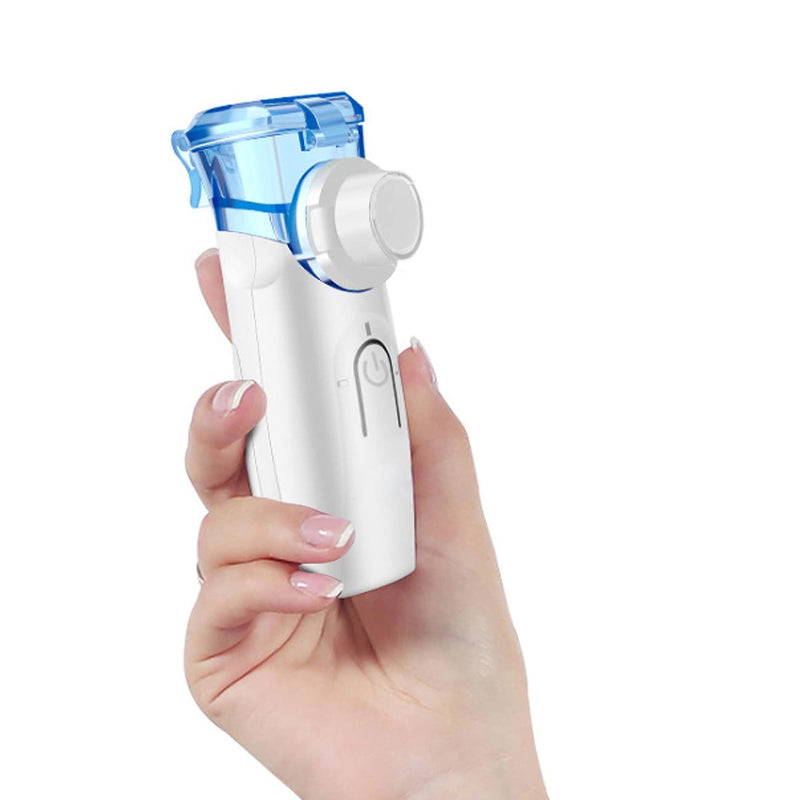Portable Nebulizer, Ultrasonic Mesh Nebulizer Cool Mist Steam Inhaler for Moisture, USB/Battery Operated Mini Nebulizer Machine for Home Office Travel Use