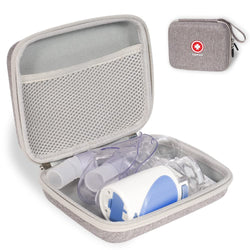 Carrying Case for Portable Nebulizer, Nebulizer Machine for Kids Adults Personal Inhalers Nebulizador for Breathing Problems Handheld Nebulizer, Grey (Case Only)