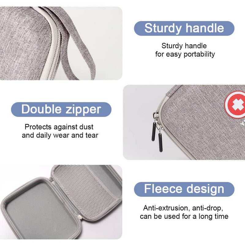 Carrying Case for Portable Nebulizer, Nebulizer Machine for Kids Adults Personal Inhalers Nebulizador for Breathing Problems Handheld Nebulizer, Grey (Case Only)