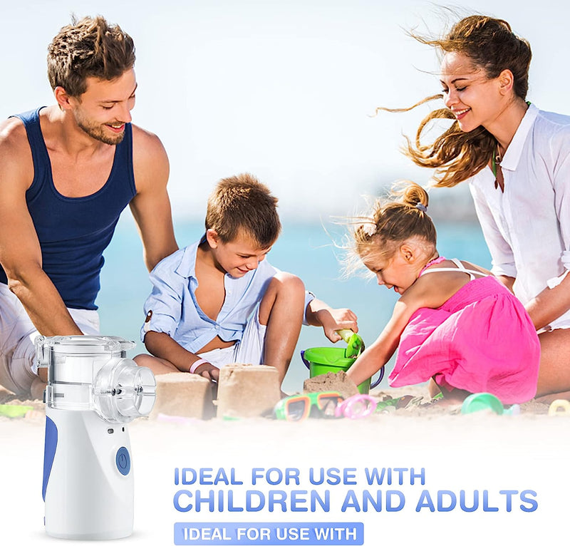 Portable Nebulizer, Nebulizer Machine for Adults & Kids with Two Modes, Mini Steam Inhaler for Breathing Problems, Used Indoor and Outdoor
