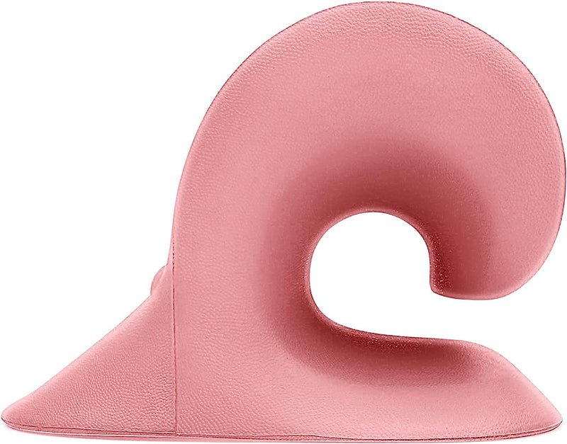 Neck and Shoulder Relaxer, Cervical Traction Device for TMJ Pain Relief and Cervical Spine Alignment, Chiropractic Pillow, Neck Stretcher(Pink)