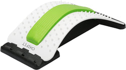 Multi-Level Back Stretching Device - Immediate Relief for Back Pain, Herniated Disc, Sciatica, Scoliosis,Lower and Upper Back Stretcher Support and Pain Relief,Green