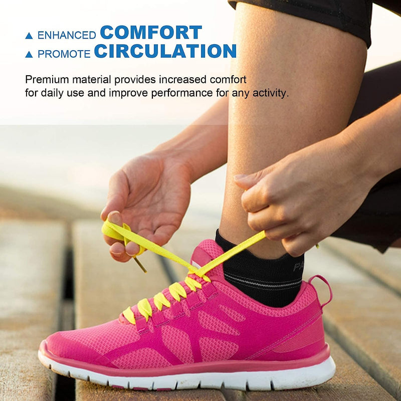 Fasciitis Sock (6 Pairs) for Men and Women, Compression Foot Sleeves with Arch and Ankle Support 2 Black+2 Nude+2 Navy